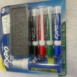 Expo Dry Erase Marker Set - Black, Red, Green, Blue. SKU 2964